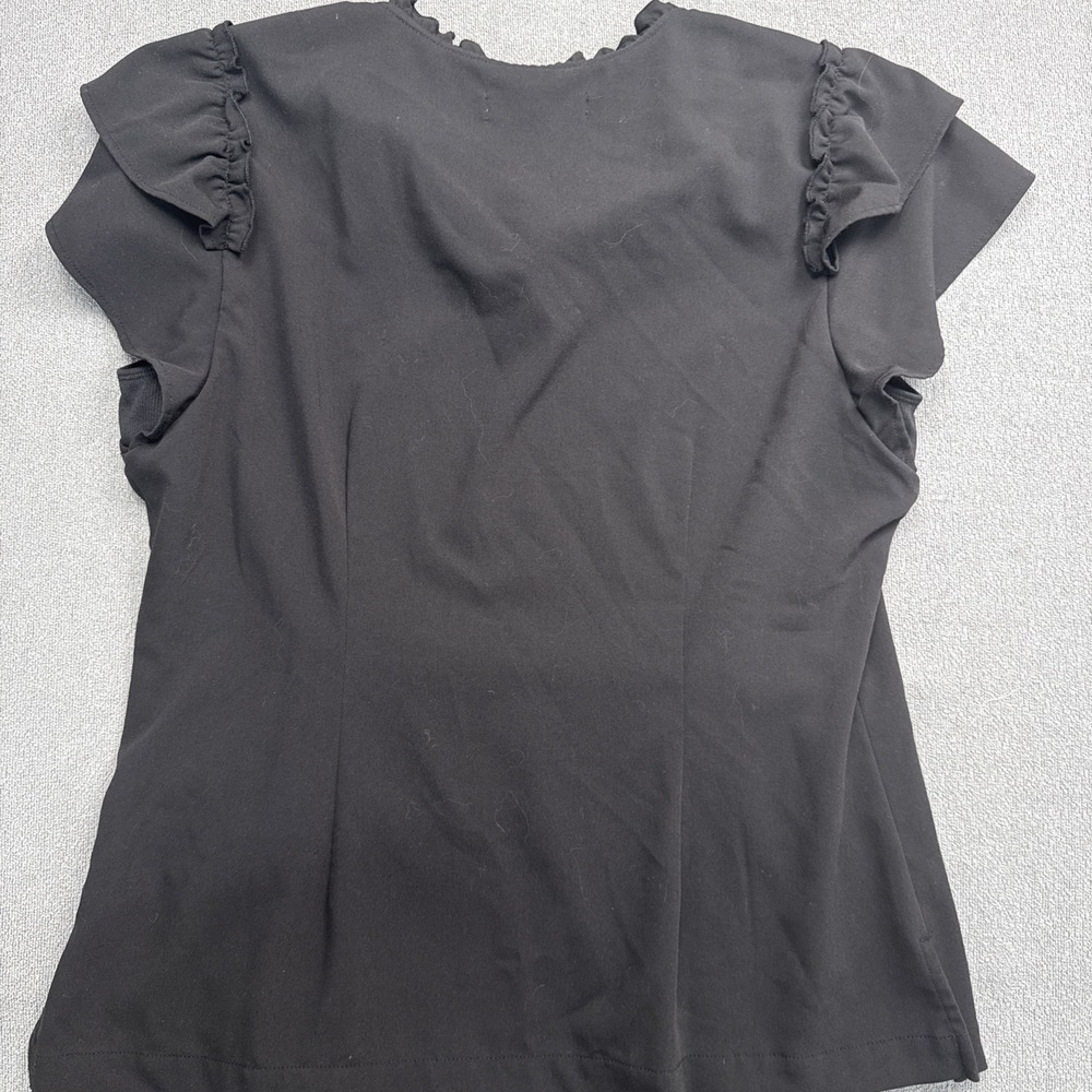 Betsey Johnson Women's Freesia Scrub Top Black Womens Small - Picture 7 of 7